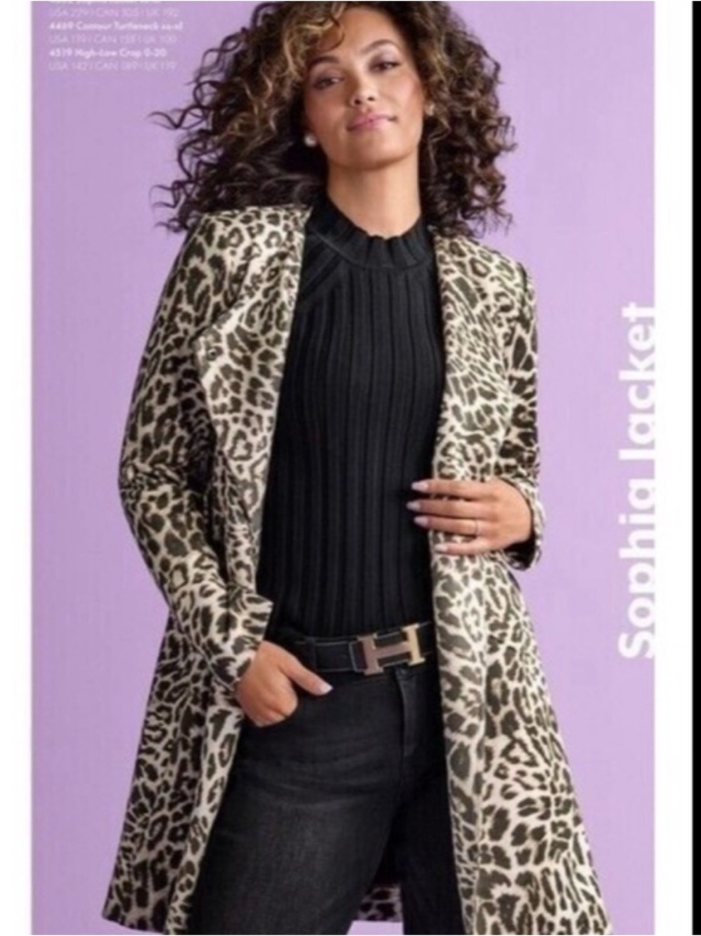 NWOT CAbi Faux Suede Animal Print Sophia Jacket